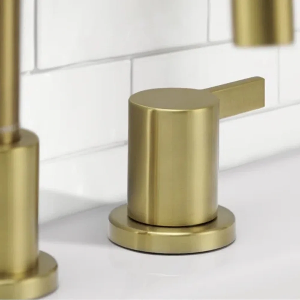 💎 Modern Brushed Gold Bathroom Faucet Set – 3 Piece Vanity Fixture (NEW